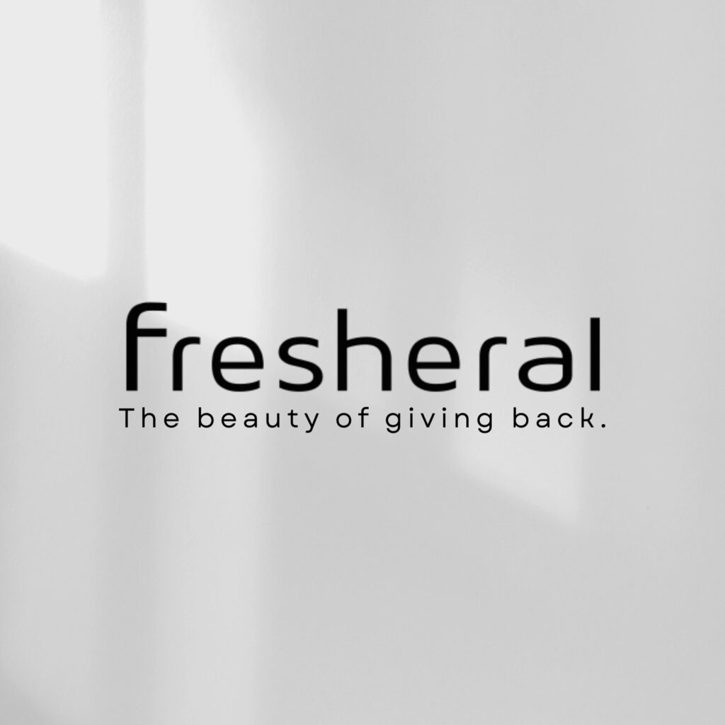 โลโก้ FRESHERAL พร้อมแท็กไลน์ The beauty of giving back.